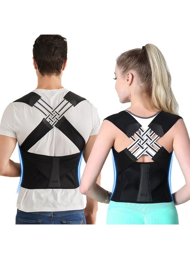 Back Brace Posture Corrector β Adjustable Shoulder & Spine Support for Pain Relief, Scoliosis & Body Alignment (Large)"