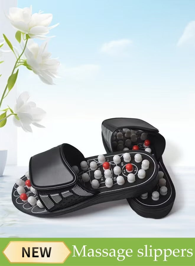 Acupuncture Massage Slippers for Men & Women - Plantar Fasciitis, Heel & Arch Pain Relief, Non-Slip Stress Relief Sandals