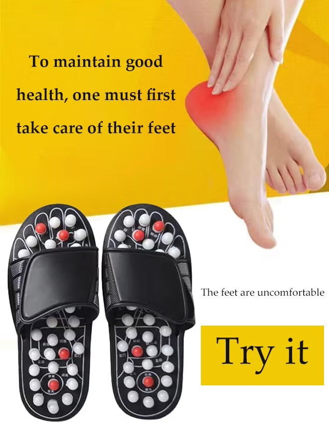 Acupuncture Massage Slippers for Men & Women - Plantar Fasciitis, Heel & Arch Pain Relief, Non-Slip Stress Relief Sandals