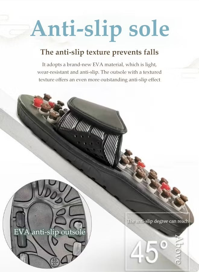 Acupuncture Massage Slippers for Men & Women - Plantar Fasciitis, Heel & Arch Pain Relief, Non-Slip Stress Relief Sandals