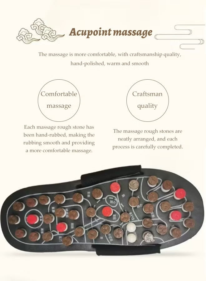 Acupuncture Massage Slippers for Men & Women - Plantar Fasciitis, Heel & Arch Pain Relief, Non-Slip Stress Relief Sandals