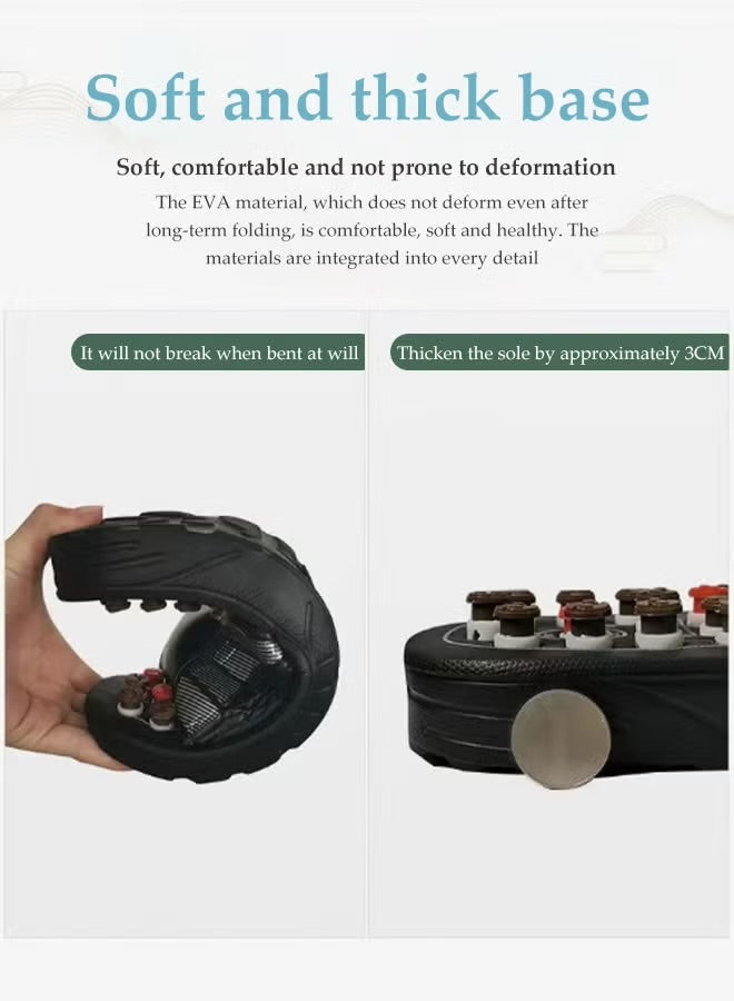Acupuncture Massage Slippers for Men & Women - Plantar Fasciitis, Heel & Arch Pain Relief, Non-Slip Stress Relief Sandals